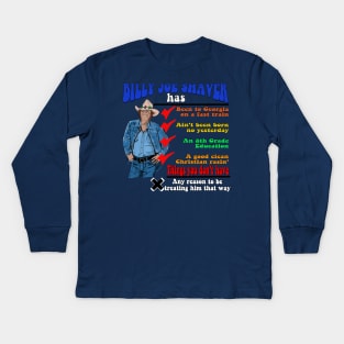 Billy Joe Shaver's Checklist Kids Long Sleeve T-Shirt